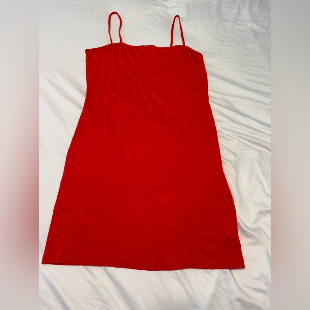 Red Spaghetti Strap Dress